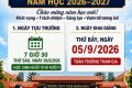 THÔNG BÁO THAY ĐỔI THỜI GIAN TỰU TRƯỜNG NĂM HỌC 2026-2027