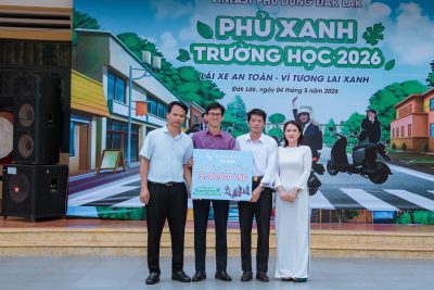 CHƯƠNG TRÌNH “PHỦ XANH TRƯỜNG HỌC 2026” –  LÁI XE AN TOÀN – VÌ TƯƠNG LAI XANH